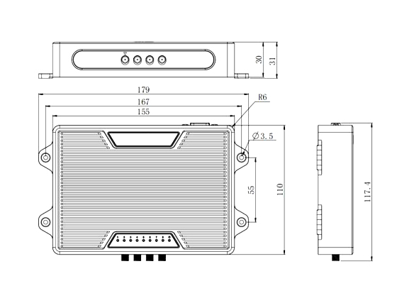 BOWEI BRD-2204 4-Port Fixed UHF RFID Reader