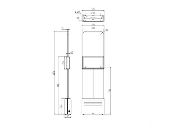 BOWEI BRC-04G Acrylic Gate RFID Reader